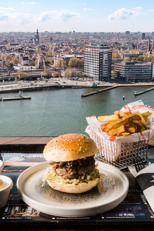 Amsterdam: A'DAM Lookout Entry Ticket with Burger - The 20 floors in 20 seconds elevator experience