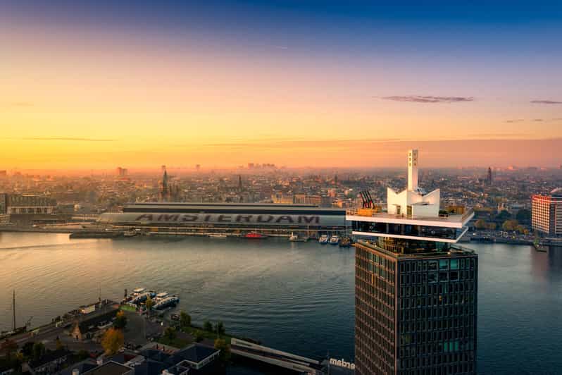 Amsterdam: A'DAM Lookout Entry Ticket with Burger - Observation deck views: canals, port activity, and the Dutch polder feel