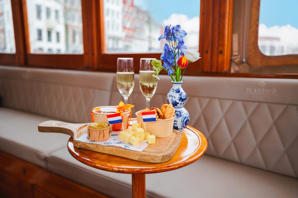 Amsterdam: Canal Cruise with Bubbles & Bites - The Bubbles-and-Bites Option: Unlimited Glasses Plus a Real Snack