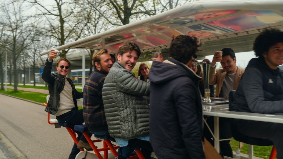 Amsterdam: Dutch Beer Bike Blast Tour with Onboard Bar - The Music and “Never-Stop-Fun” Design