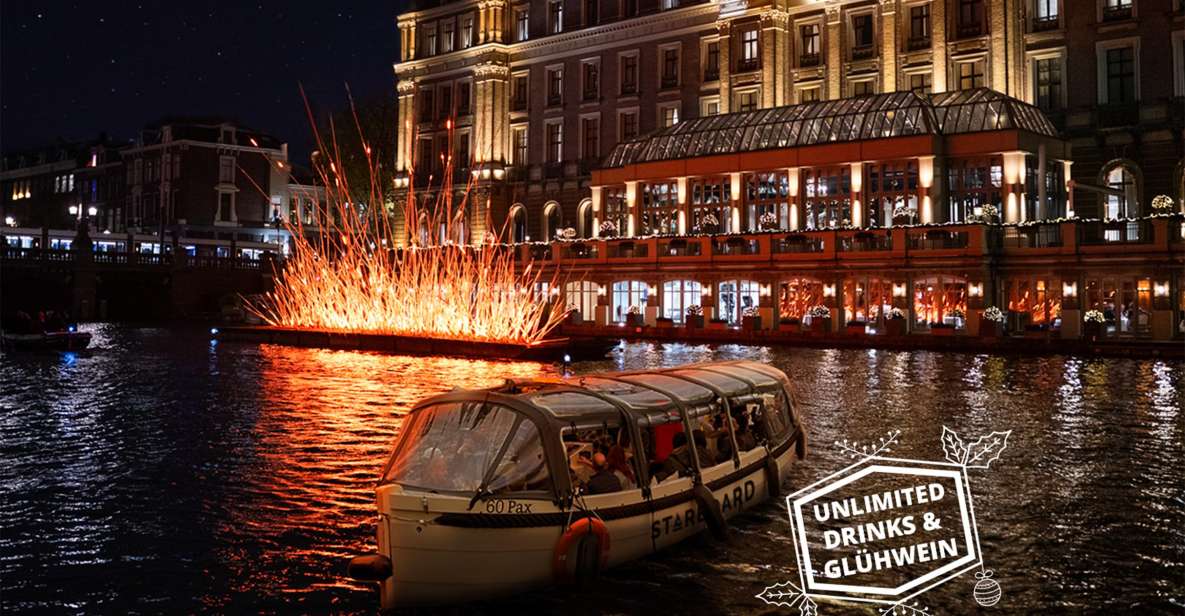 Amsterdam: Light Festival Boat with Unlimited Drinks Option - How a 75-Minute Electric Light Cruise Fits Winter Amsterdam
